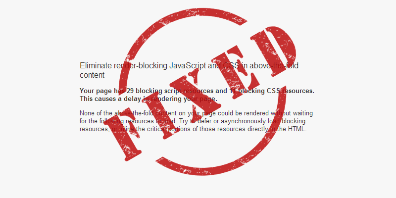 Eliminate Render-blocking JavaScript and CSS